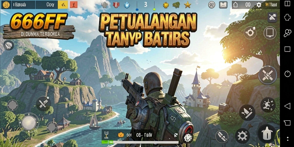 Gameplay 666FF menampilkan eksplorasi bebas di dunia terbuka.