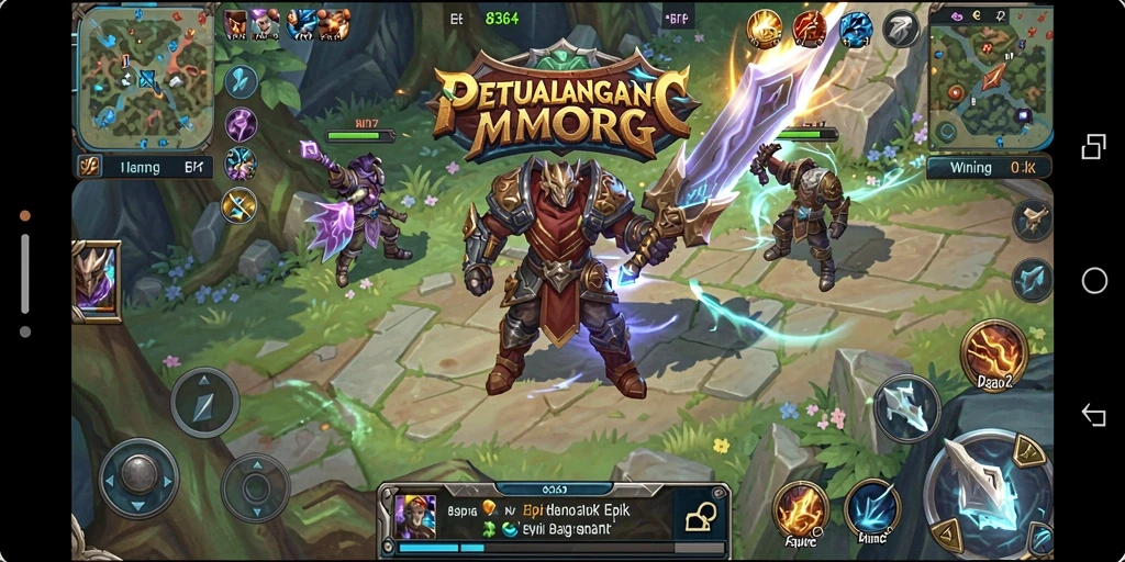 Tangkapan layar gameplay 8364 menampilkan aksi pertempuran yang intens dan grafis menawan.