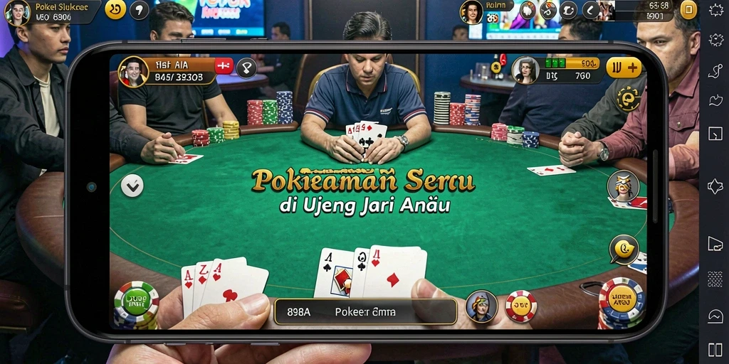 Tampilan menarik dari gameplay di aplikasi Poker 898A.