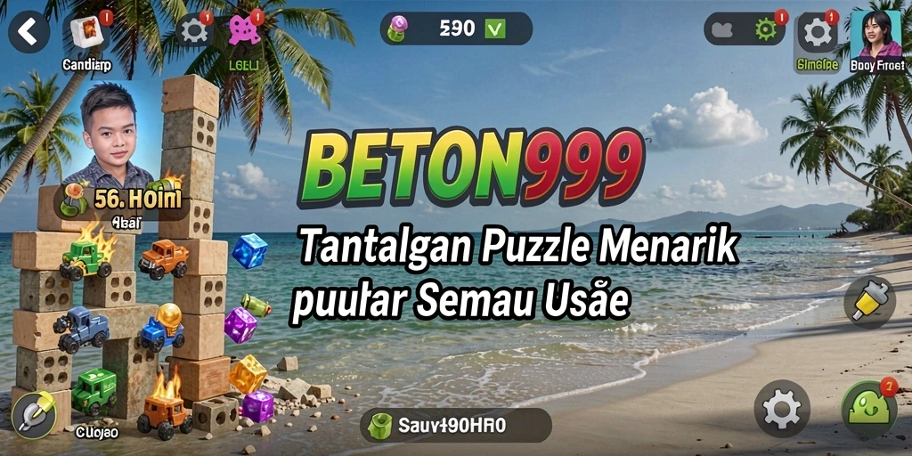 Tampilan gameplay BETON999 menampilkan tantangan puzzle yang mengasah otak.