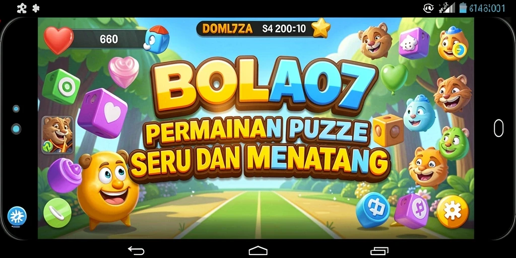 Tangkapan layar BOLA07 menampilkan gameplay puzzle yang menarik.