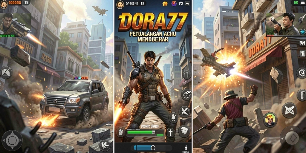 Tangkapan layar DORA77 menunjukkan aksi mendebarkan dalam permainan.