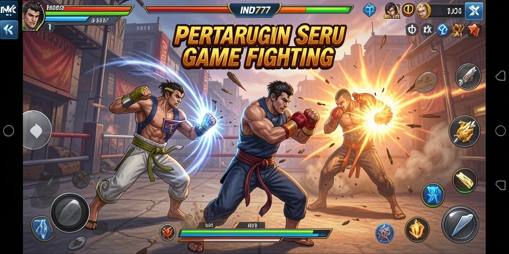 Screenshot utama IND777 menampilkan aksi pertarungan yang mendebarkan.