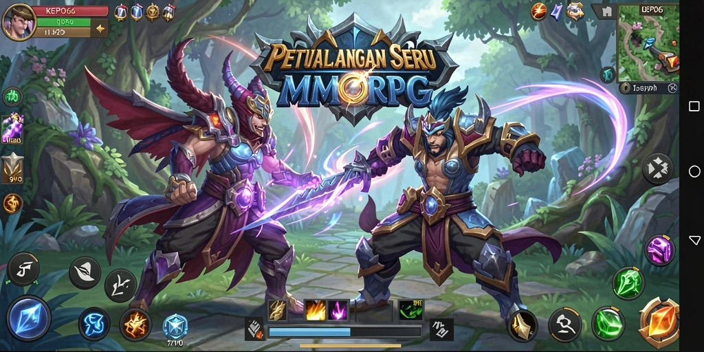 Tangkapan layar utama KEPO66 menampilkan aksi gameplay MMORPG yang dinamis.