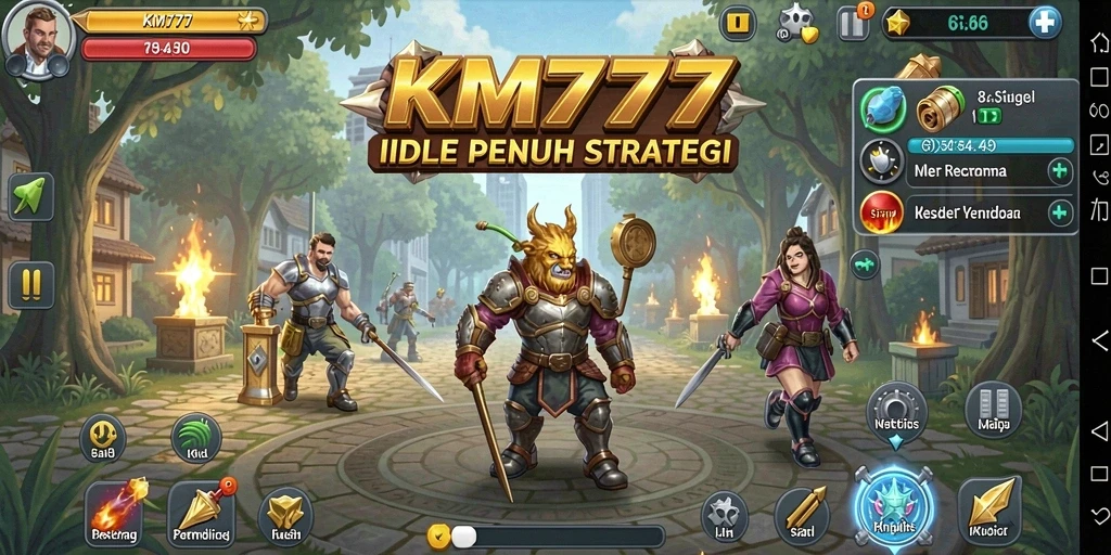 Tampilan gameplay Idle KM777 yang seru dan menarik.