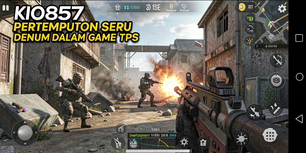 Tangkapan layar KO857 menampilkan aksi mendebarkan di game TPS.