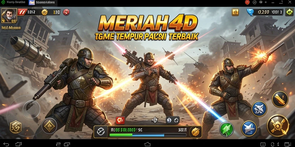 Screenshot menampilkan aksi pertempuran seru dalam MERIAH4D.