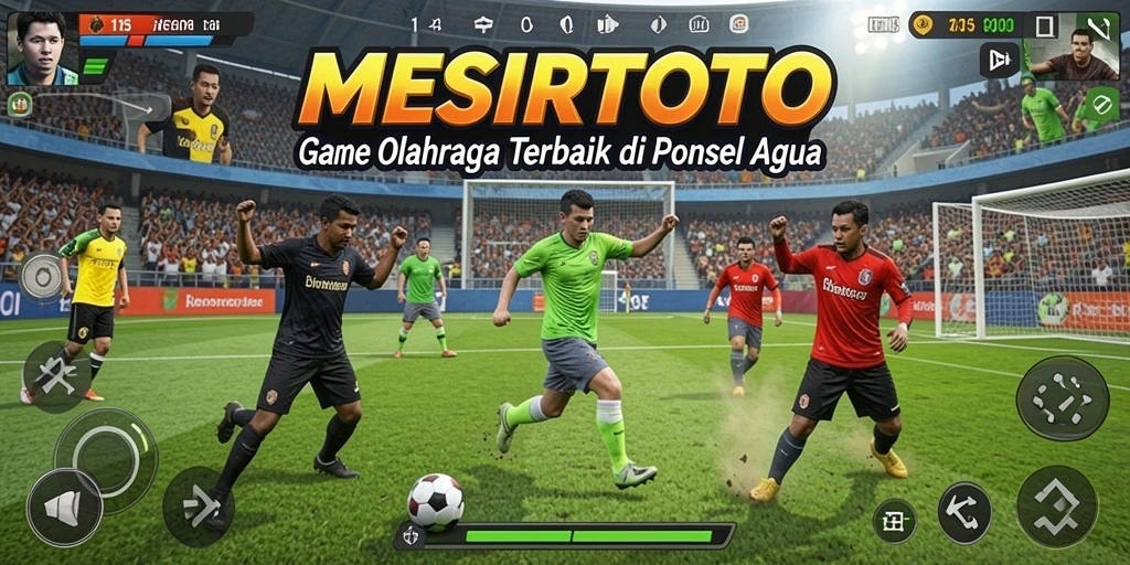 Screenshot utama MESIRTOTO menampilkan aksi gameplay seru dalam berbagai olahraga.