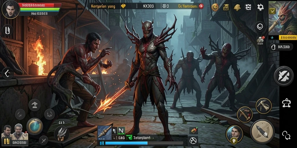 Screenshot gameplay NX303 menampilkan momen menakutkan penuh ketegangan dan misteri.
