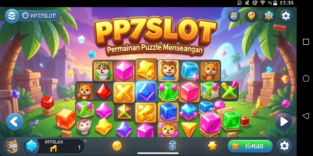 Screenshot utama PP7SLOT menunjukkan gameplay Puzzle yang mengasyikkan.