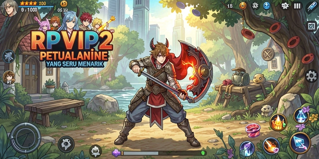 Tampilan gameplay RPVIP2 yang mendebarkan dan penuh warna.