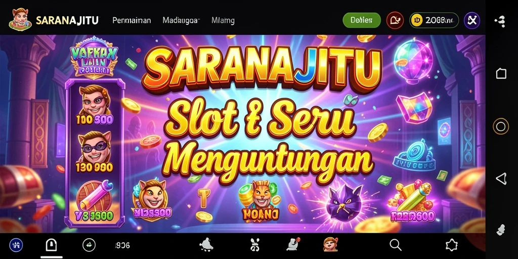 Tampilan gameplay menarik dari SARANAJITU dengan efek visual yang memukau.
