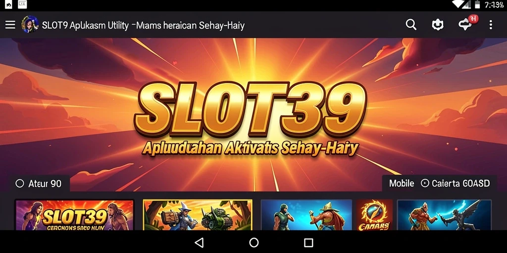 Tampilan antarmuka utama SLOT39 yang intuitif dan menarik.