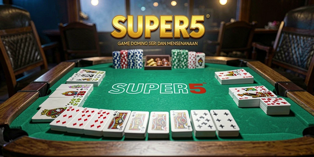 Menampilkan gameplay seru dari game Domino SUPER5 yang memikat.