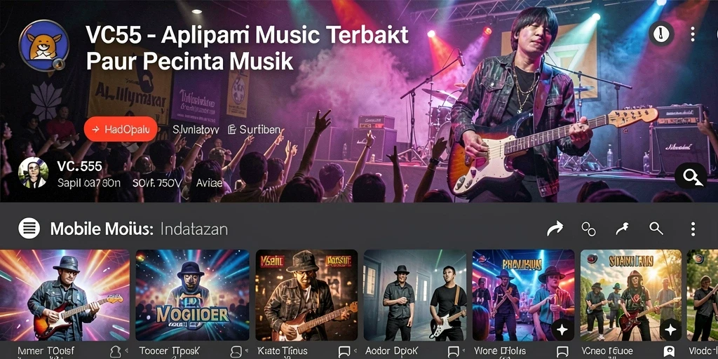 Tampilan utama VC55 dengan gameplay Musik yang seru dan interaktif.