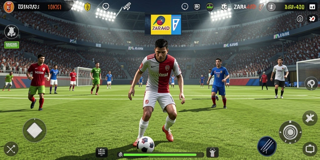 Screenshot ZARA4D menampilkan aksi seru dalam pertandingan olahraga.